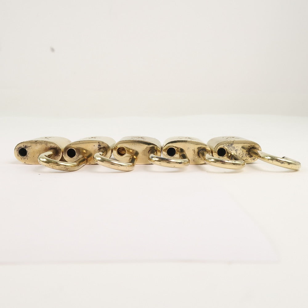 LOUIS VUITTON Cadena brass gold 10 pieces set Padlock & key mens(Unisex) Used