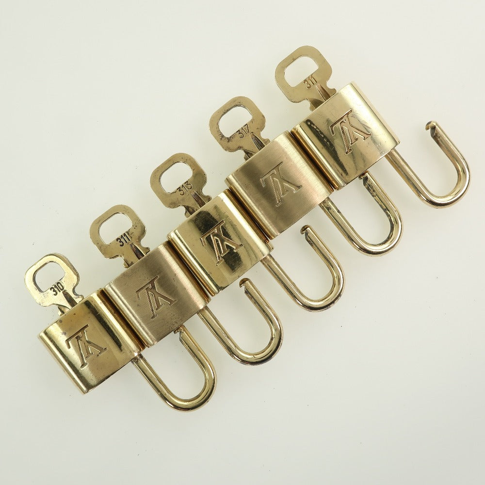 LOUIS VUITTON Cadena brass gold 10 pieces set Padlock & key mens(Unisex) Used