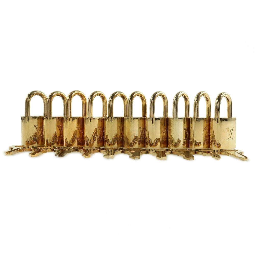 LOUIS VUITTON Cadena brass gold 10 pieces set Padlock & key Women(Unisex) Used