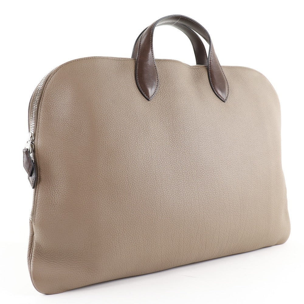 HERMES Business bag Togo Brown Edit Women Used