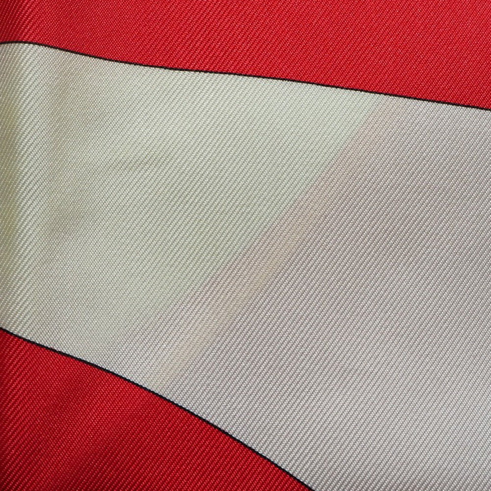 HERMES scarf silk Red stern decoration CHATEAUX D'ARRIERE Carre90 Women Used