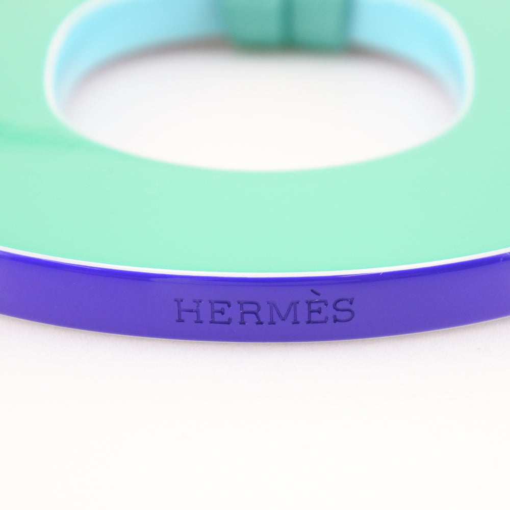HERMES Necklace 052880FL Lacquer, Silk Green Ism Pigman Women Used
