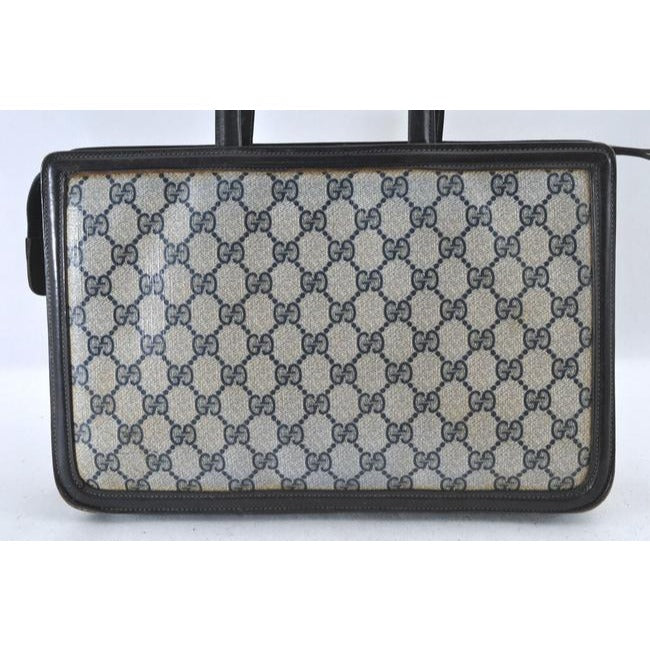 Gucci Supreme Portfolio Clutch Guccissima Print Cted Canvasleather Structured Two Way Satchelclutch