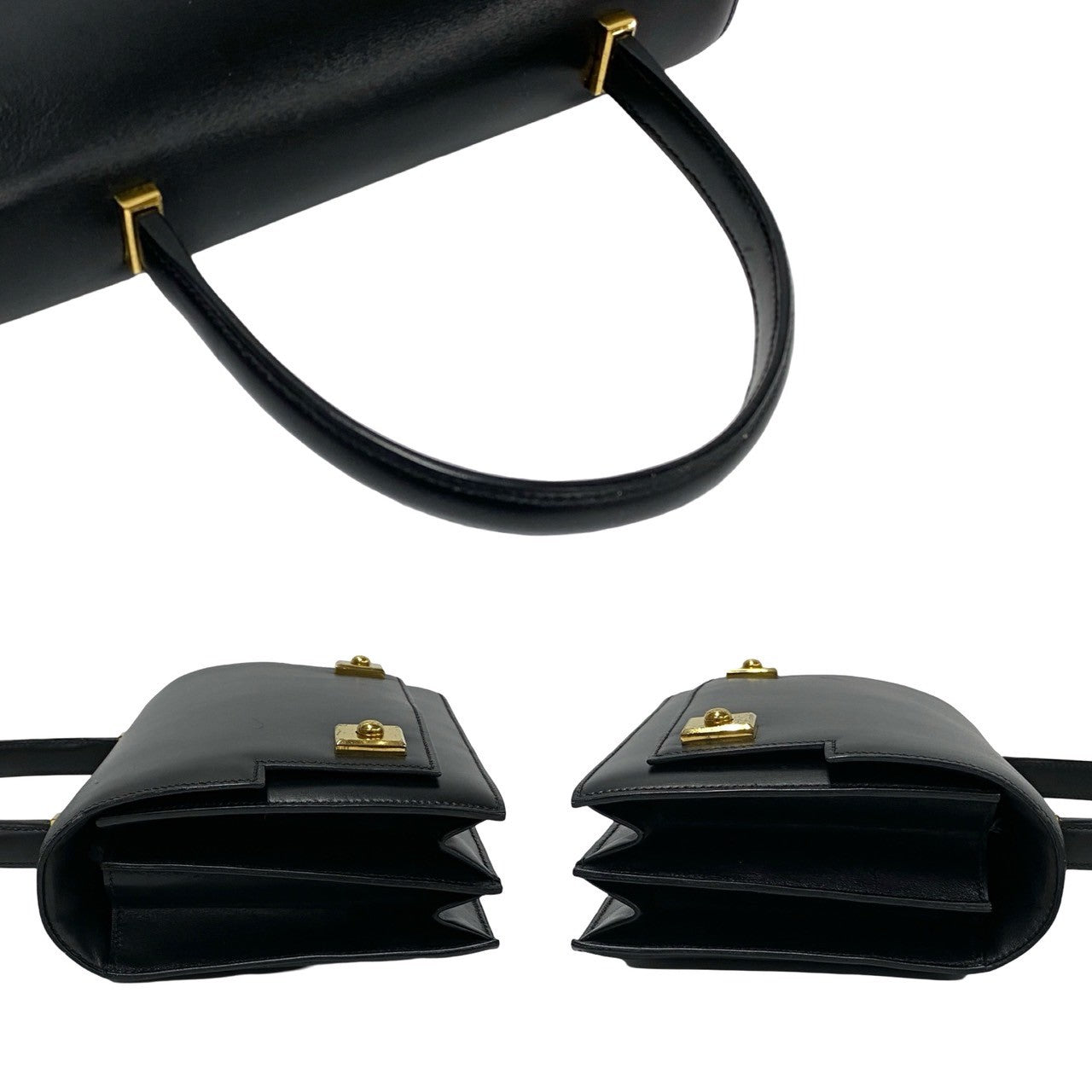 HERMES Handbag Boxcalf, Leather black piano Women Used