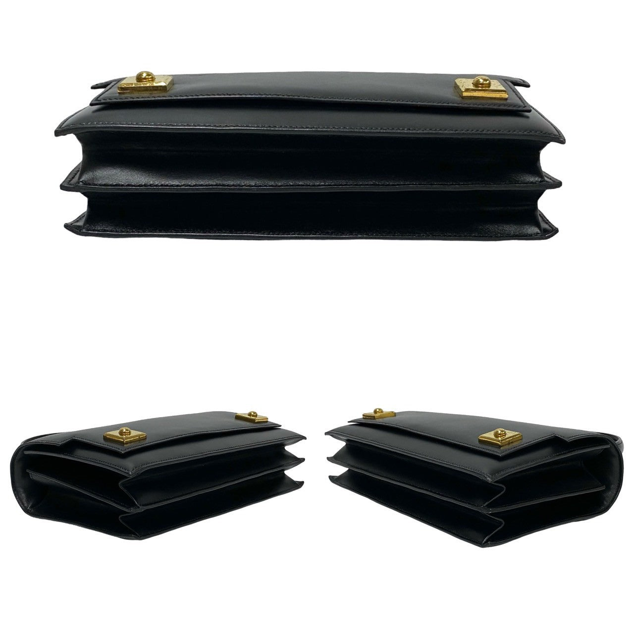 HERMES Handbag Boxcalf, Leather black piano Women Used