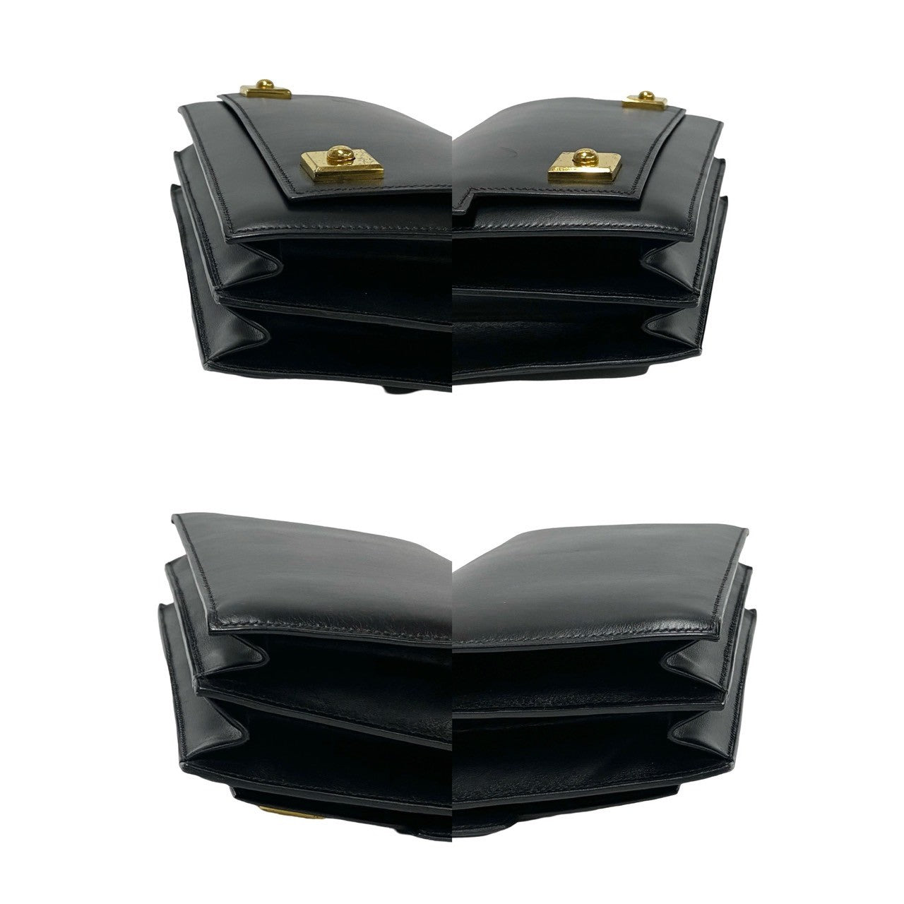 HERMES Handbag Boxcalf, Leather black piano Women Used