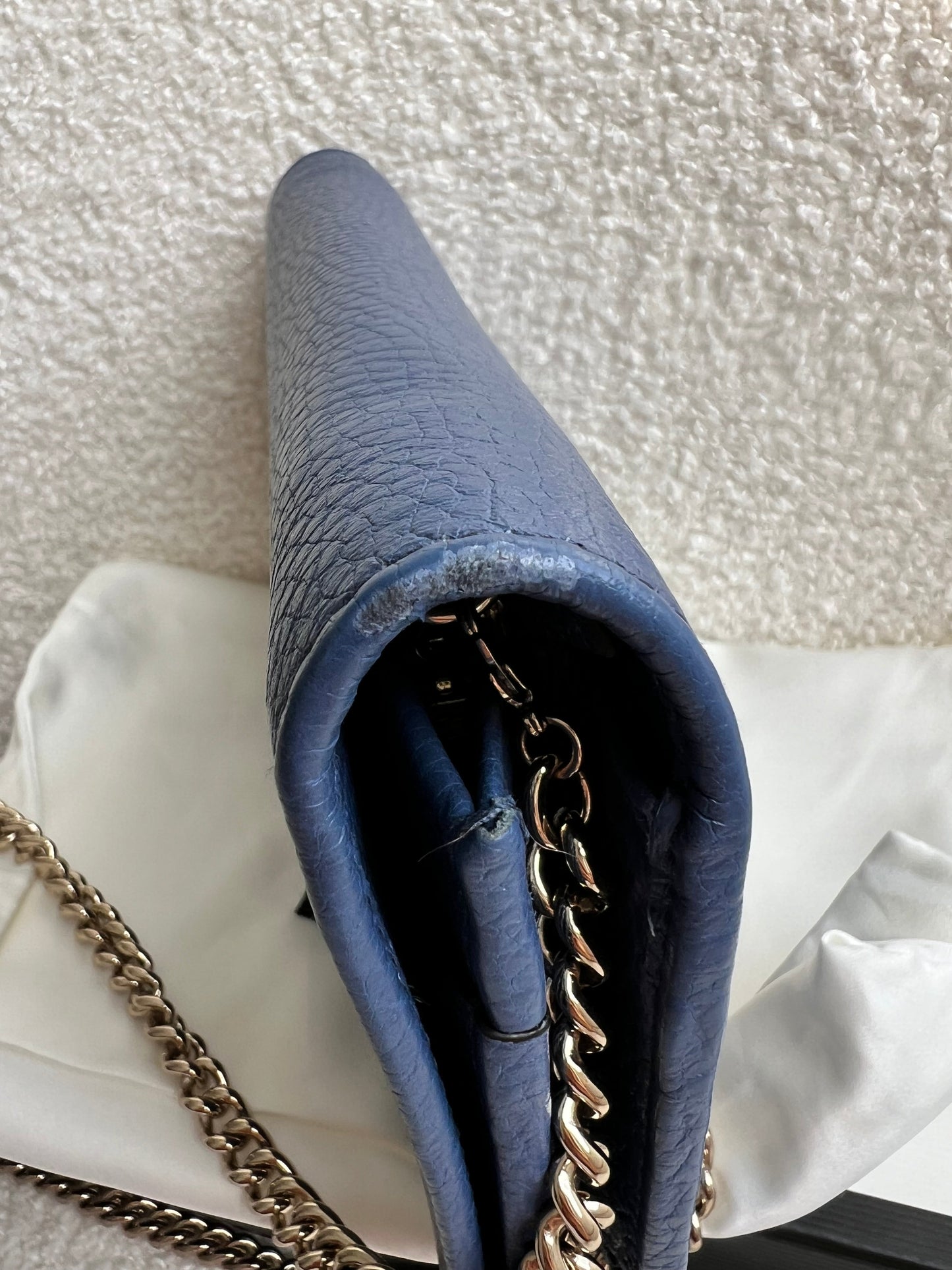 Gucci Blue Soho Chain Wallet