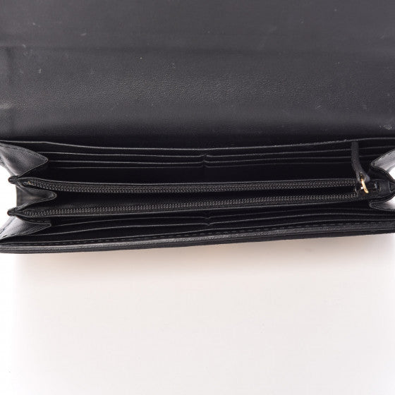 Gucci GG Supreme Bees Flap Long Wallet in Beige