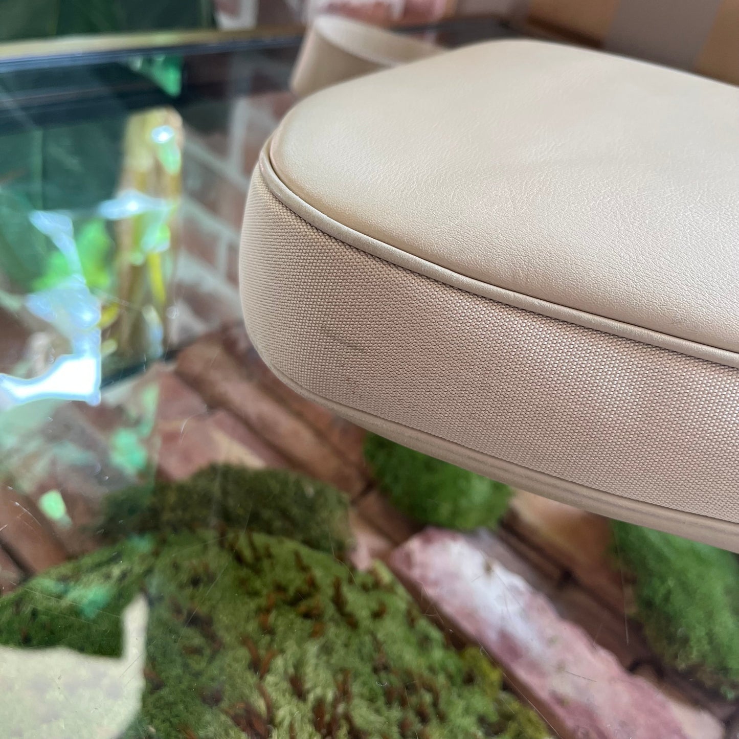 GUCCI Beige Leather Shoulder Bag