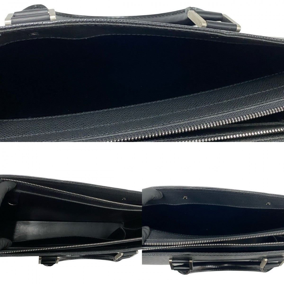 LOUIS VUITTON Business bag Taiga black Taiga Porto Documan Rozan mens Used