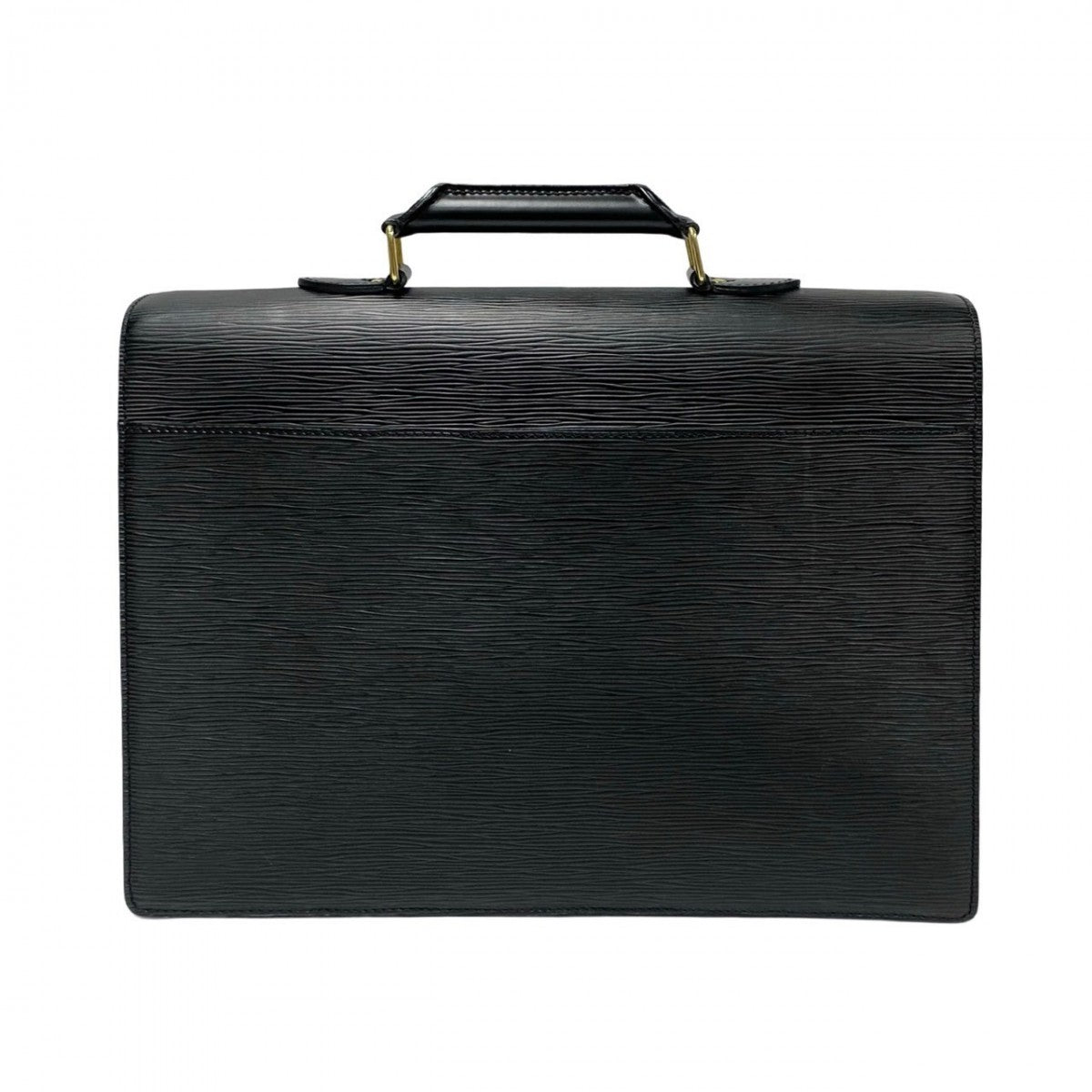 LOUIS VUITTON Business bag leather black Epi Serviette Ambassador mens Used