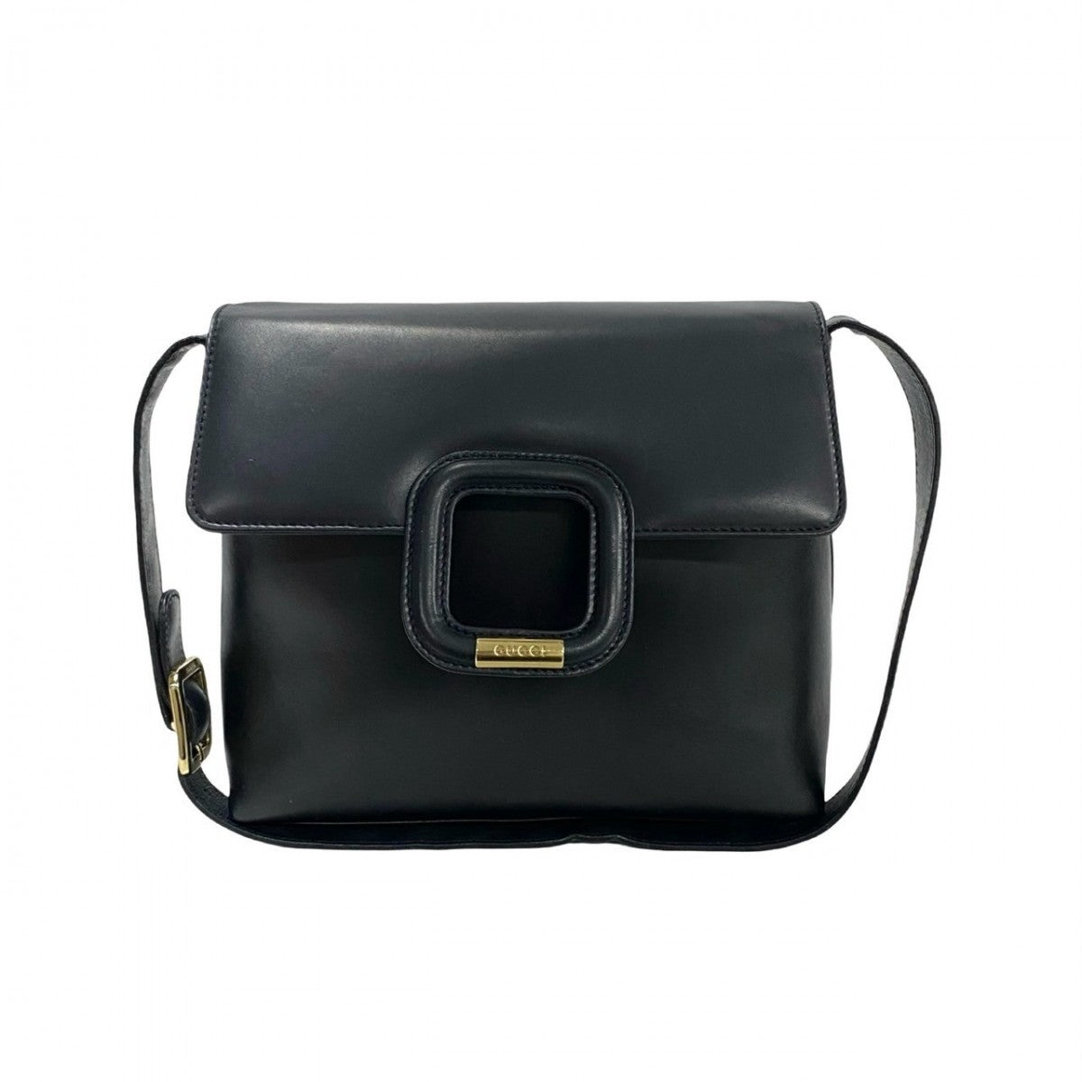 GUCCI Shoulder Bag leather Navy