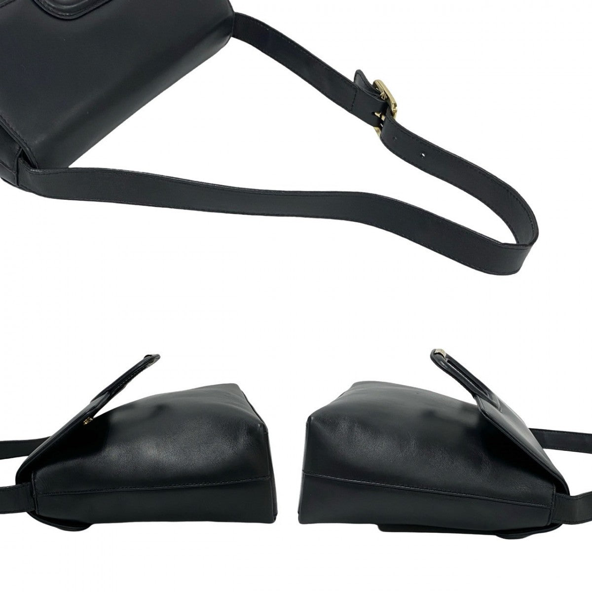 GUCCI Shoulder Bag leather Navy