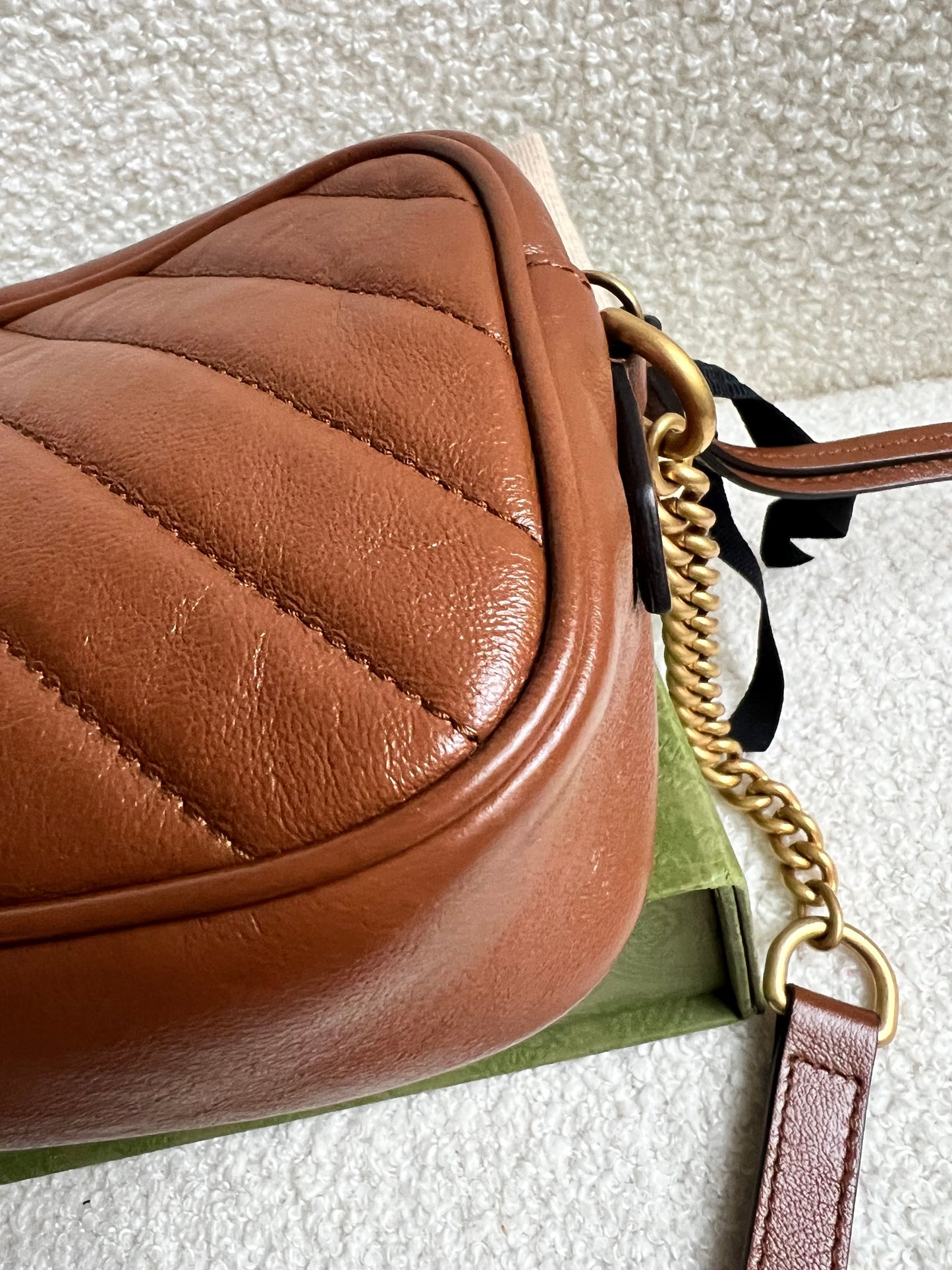 Gucci GG Brown Marmont Mini Shoulder Bag (RRP £1,360)