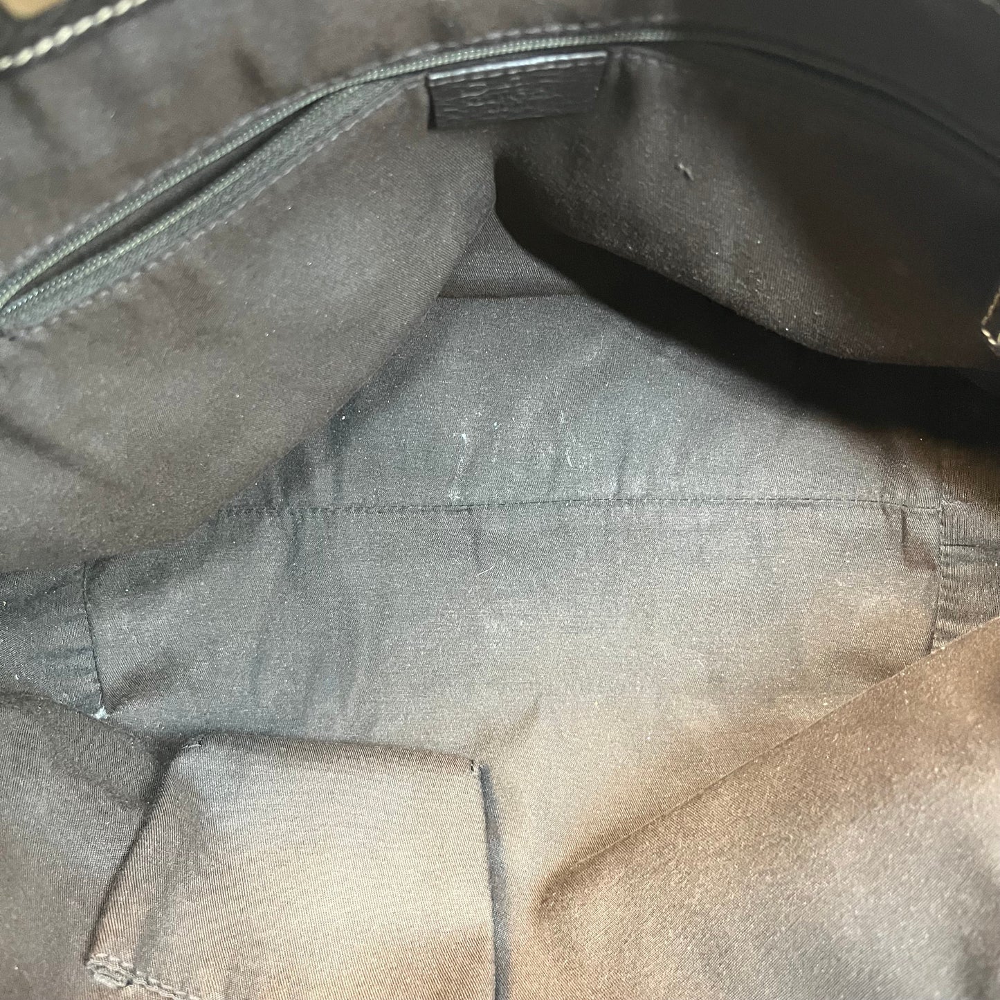GUCCI Beige Brown GG Crystal Canvas Tote Bag