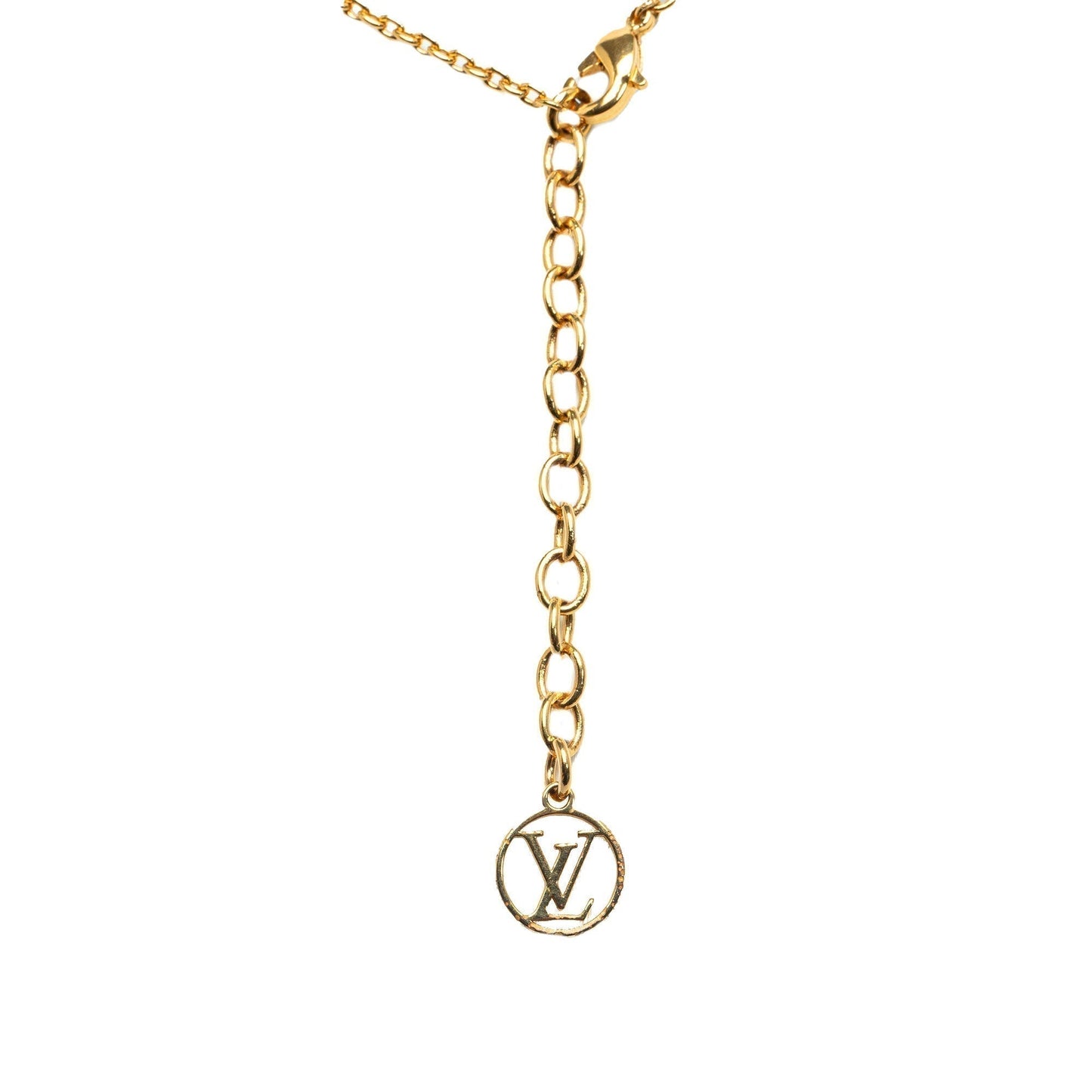 Gold Louis Vuitton Essential V Necklace
