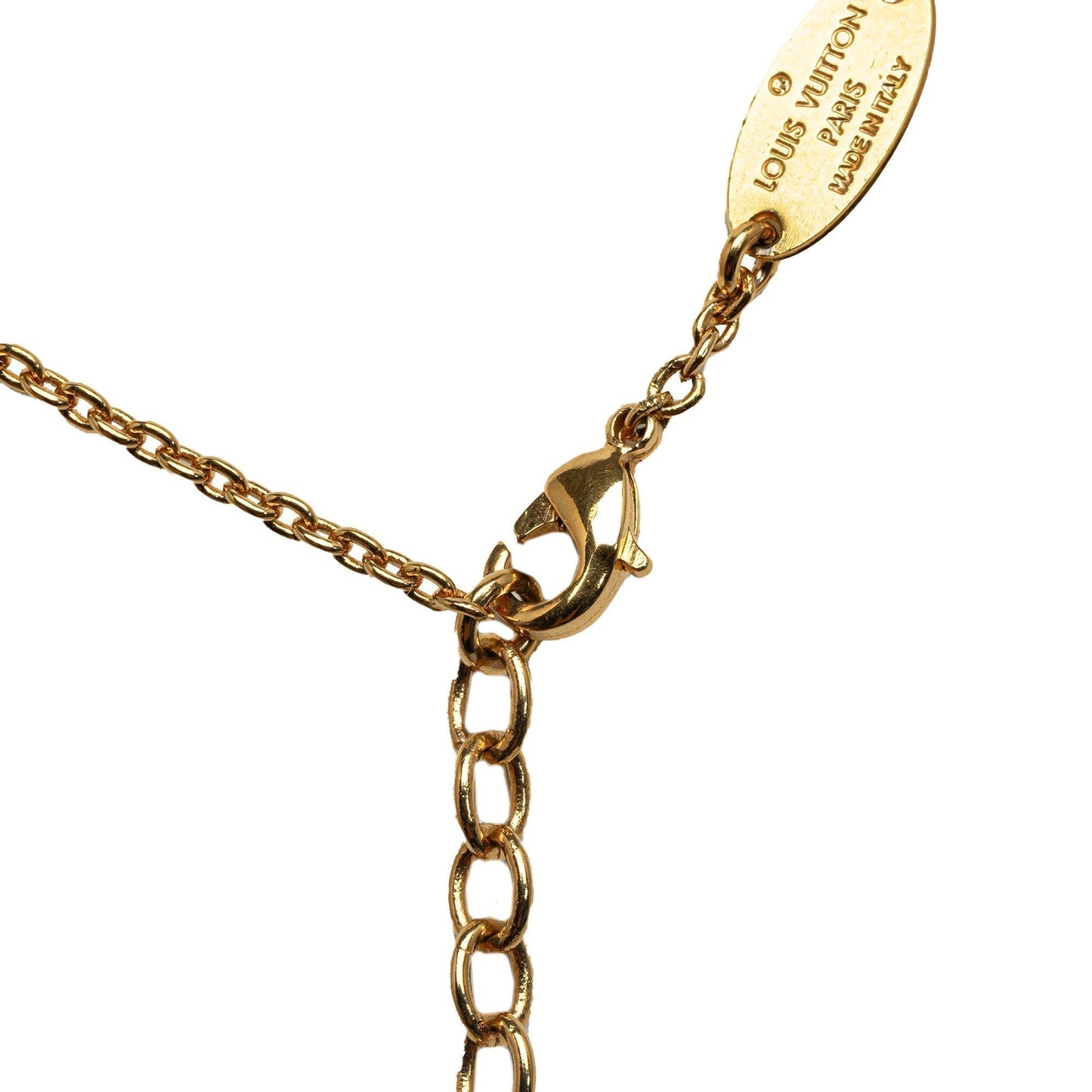 Gold Louis Vuitton Essential V Necklace