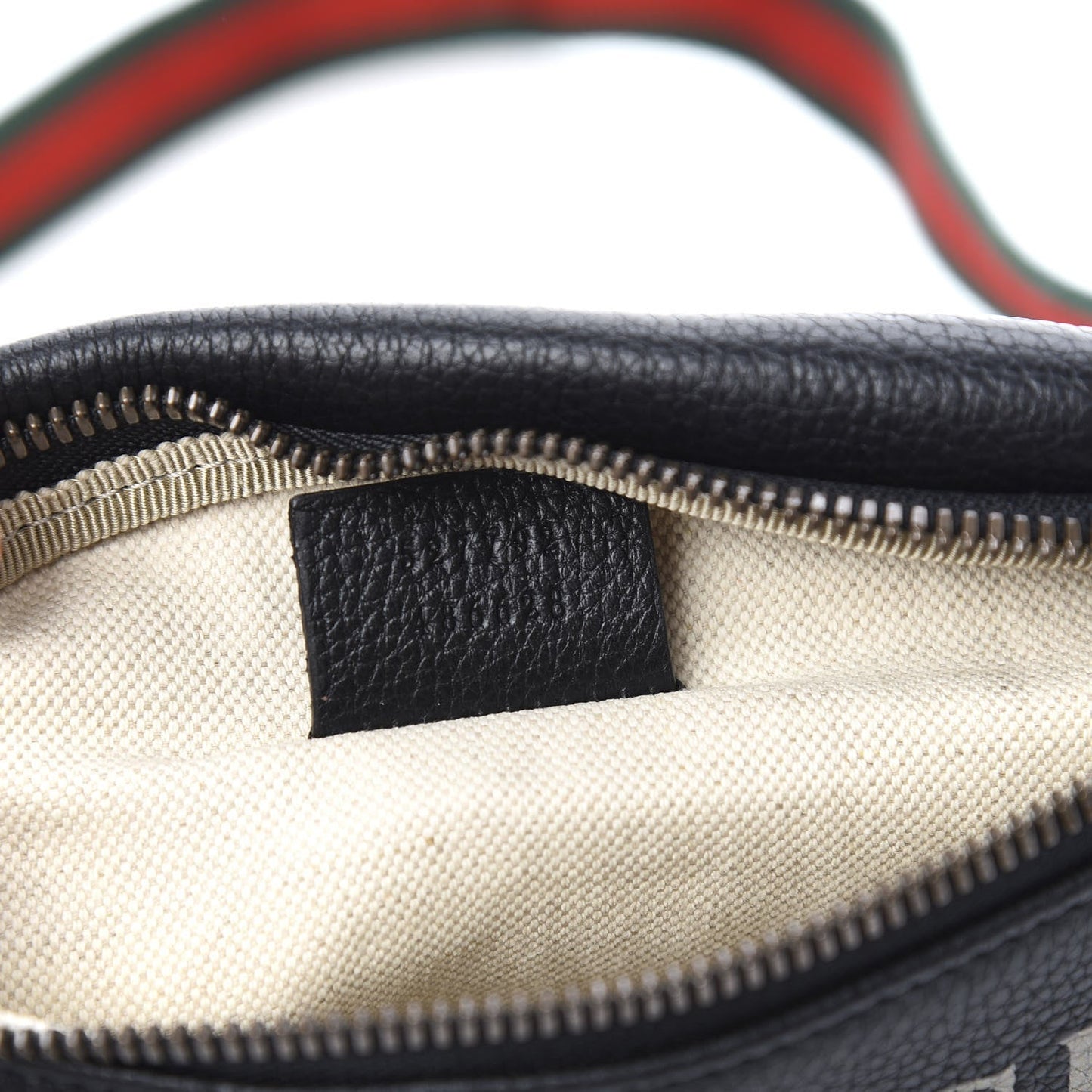 Gucci Logo Belt Bag in Black Leather