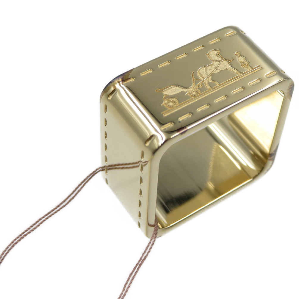HERMES Scarf ring metal gold Boulduk