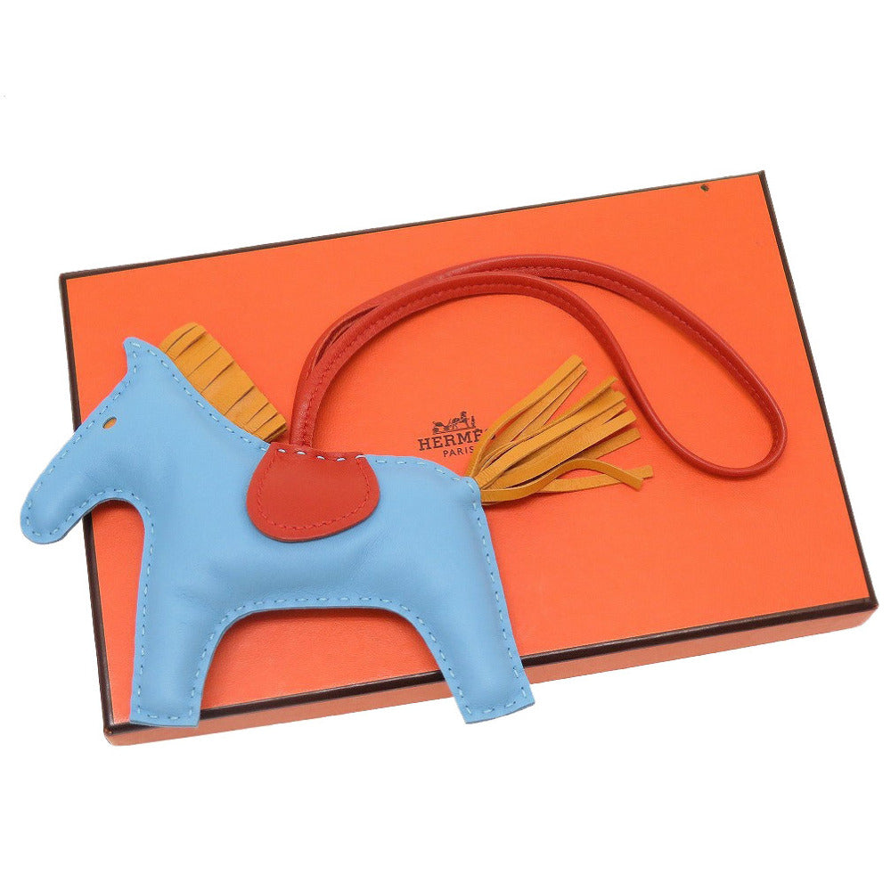 HERMES key ring leather Celeste Bag charm Rodeo MM Women Used
