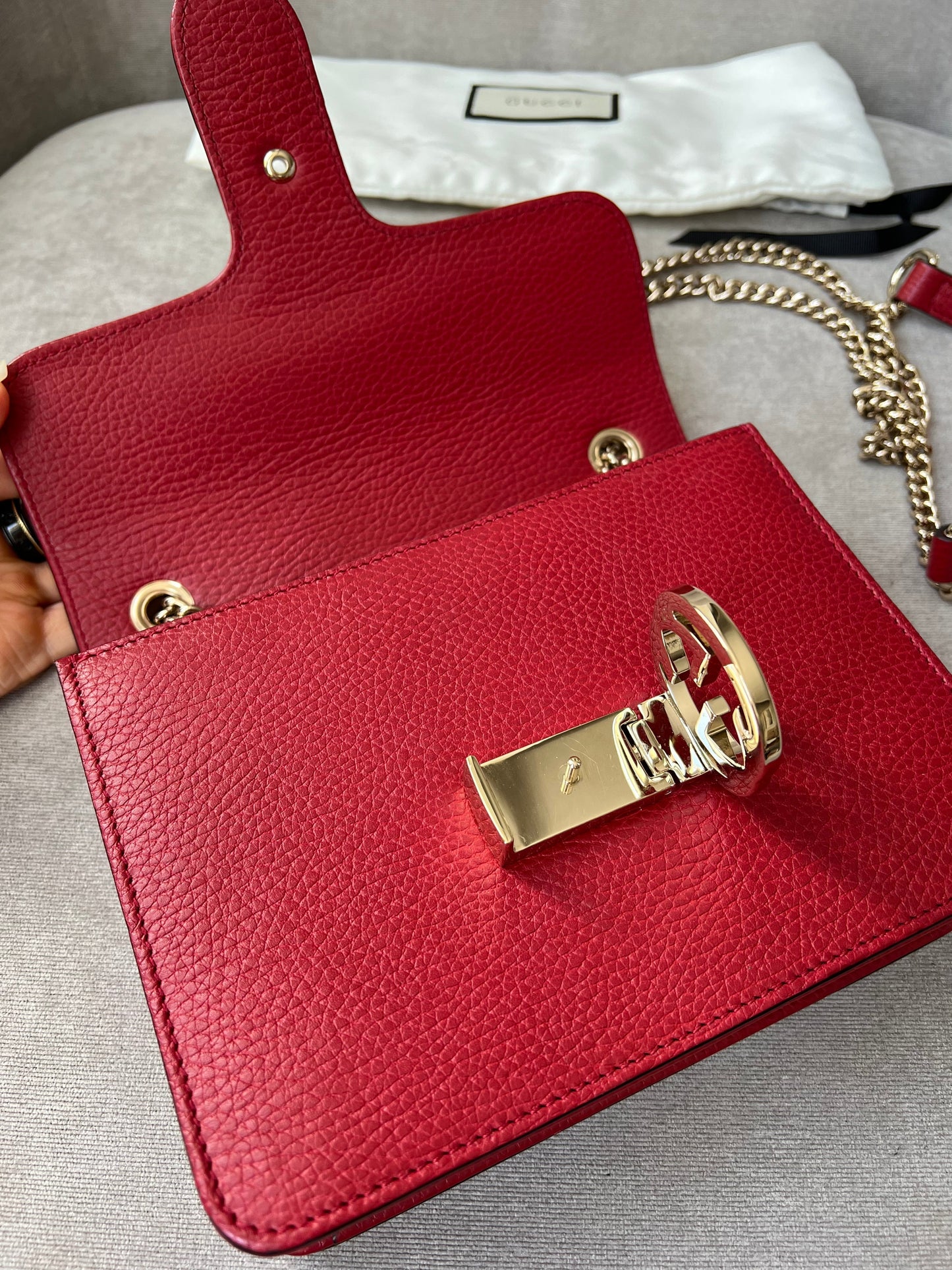 Gucci Interlocking GG Red Small Shoulder Bag