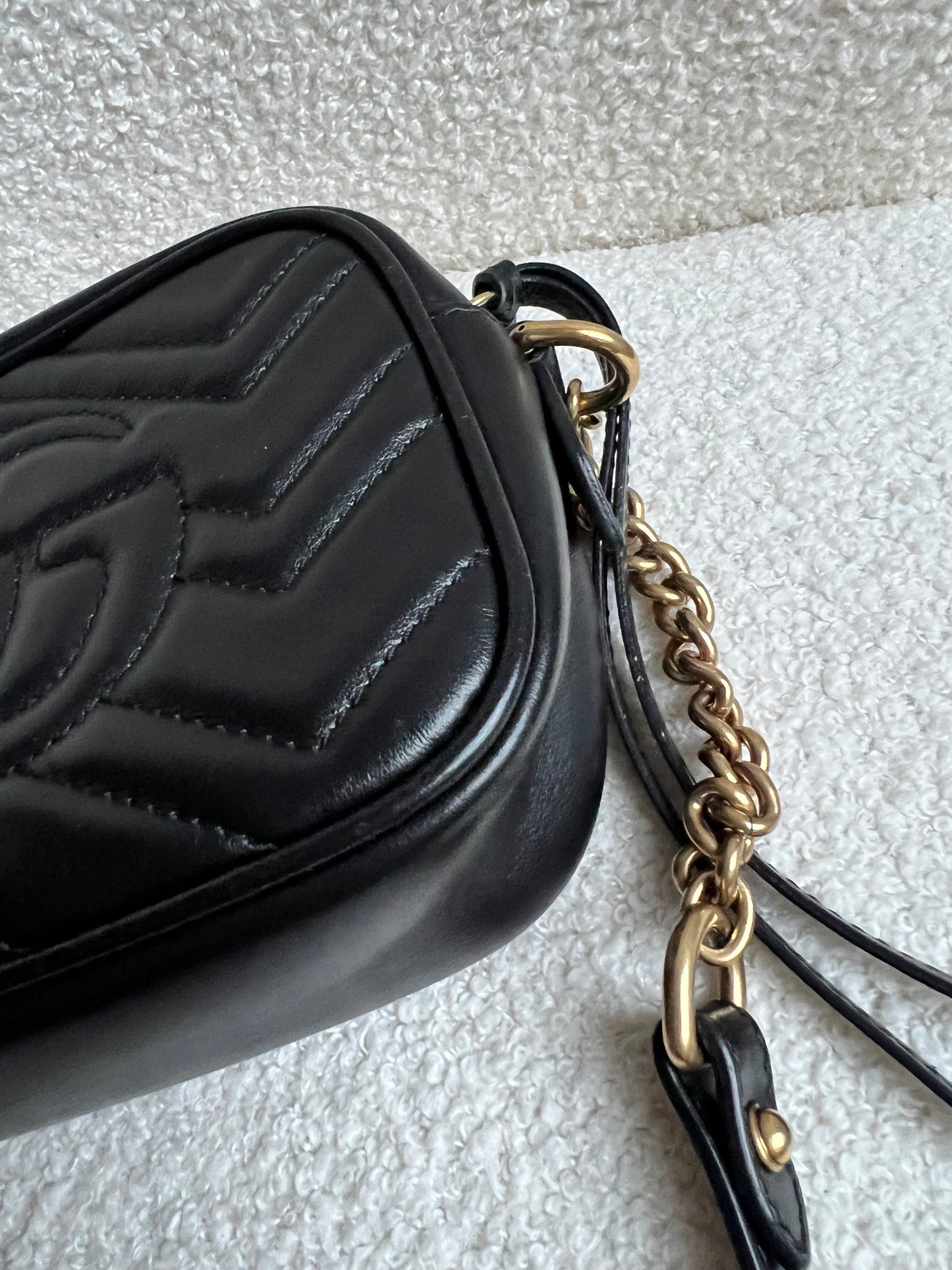 Gucci GG Black Marmont Mini Shoulder Bag (RRP £1,360)