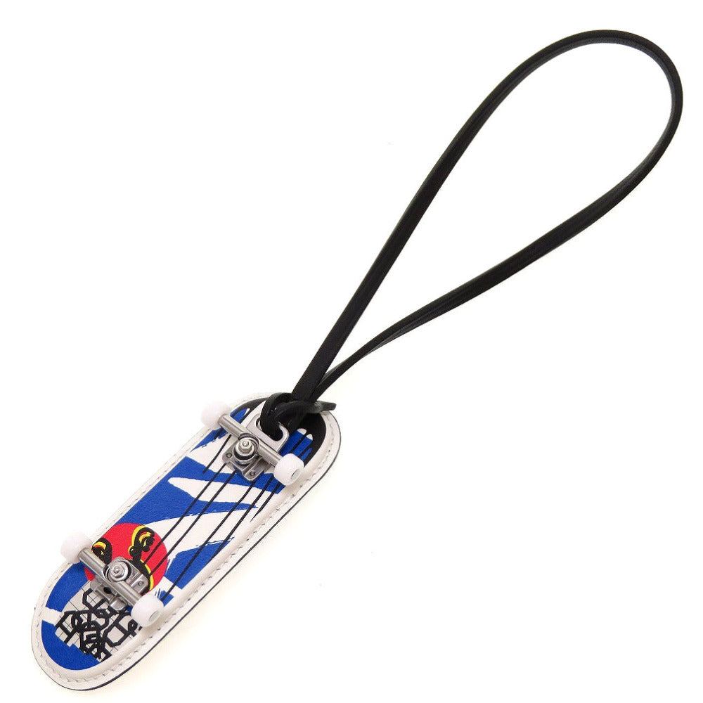 HERMES key ring Chevre, Swift black finger skateboard