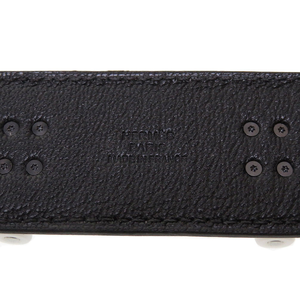 HERMES key ring Chevre, Swift black finger skateboard