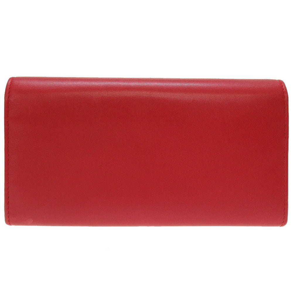 GUCCI Long Wallet Purse 453390 leather Red Bifold GG embossed Women(Unisex) Used