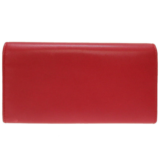 GUCCI Long Wallet Purse 453390 leather Red Bifold GG embossed Women(Unisex) Used
