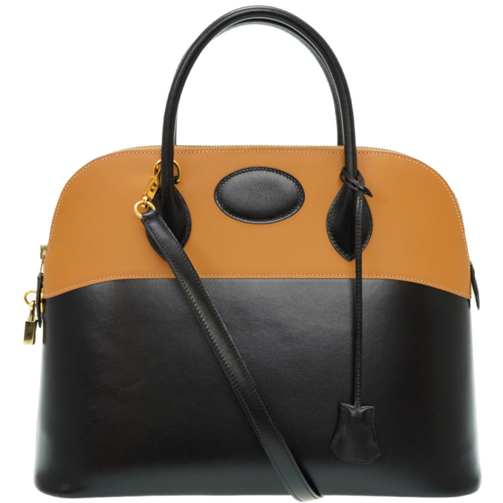 HERMES Handbag Box calf, Vauchamonix black Bored 35
