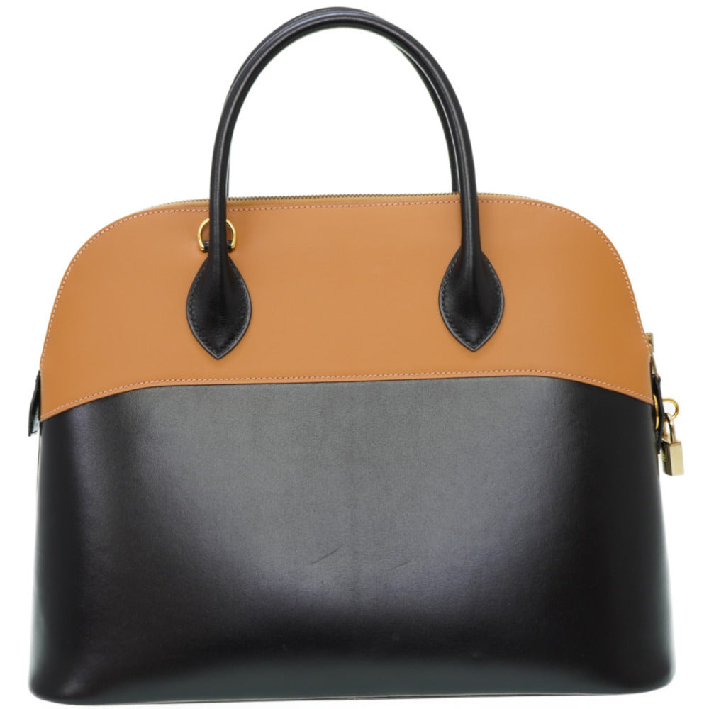 HERMES Handbag Box calf, Vauchamonix black Bored 35