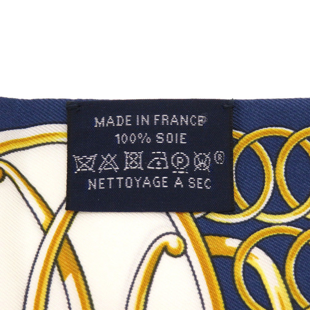 HERMES scarf silk Navy Lift Profile Lift Profile