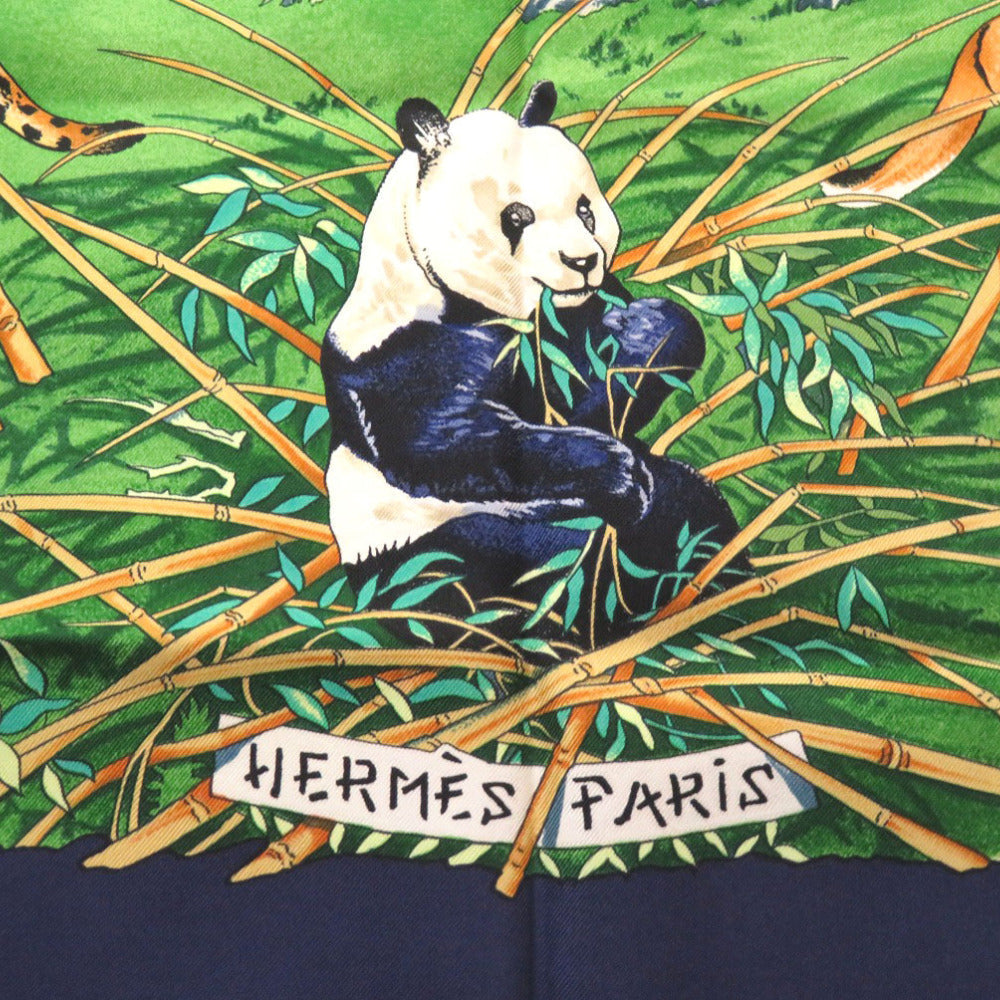 HERMES scarf silk Navy Carre90 SICHLIAN Sicilian Animals Sichuan