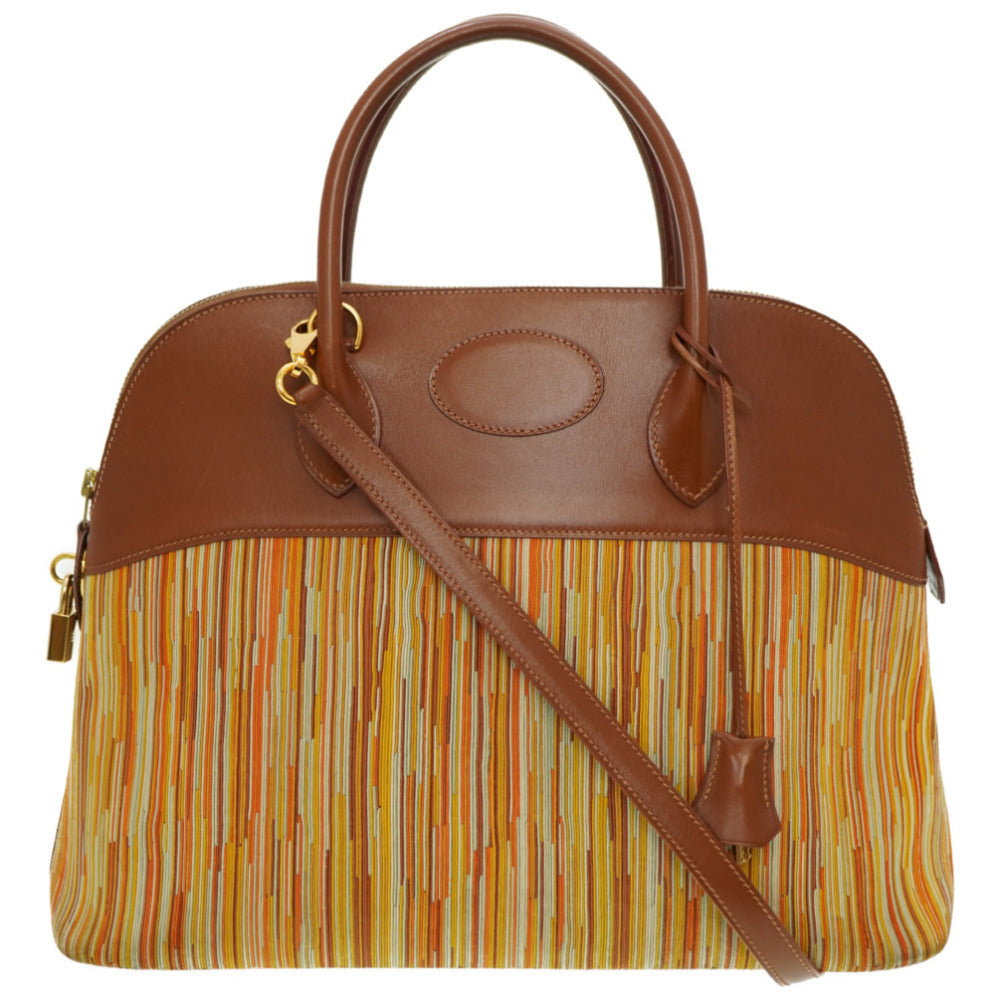 HERMES Handbag Boxcalf, Vibrato Noazette Bored 35