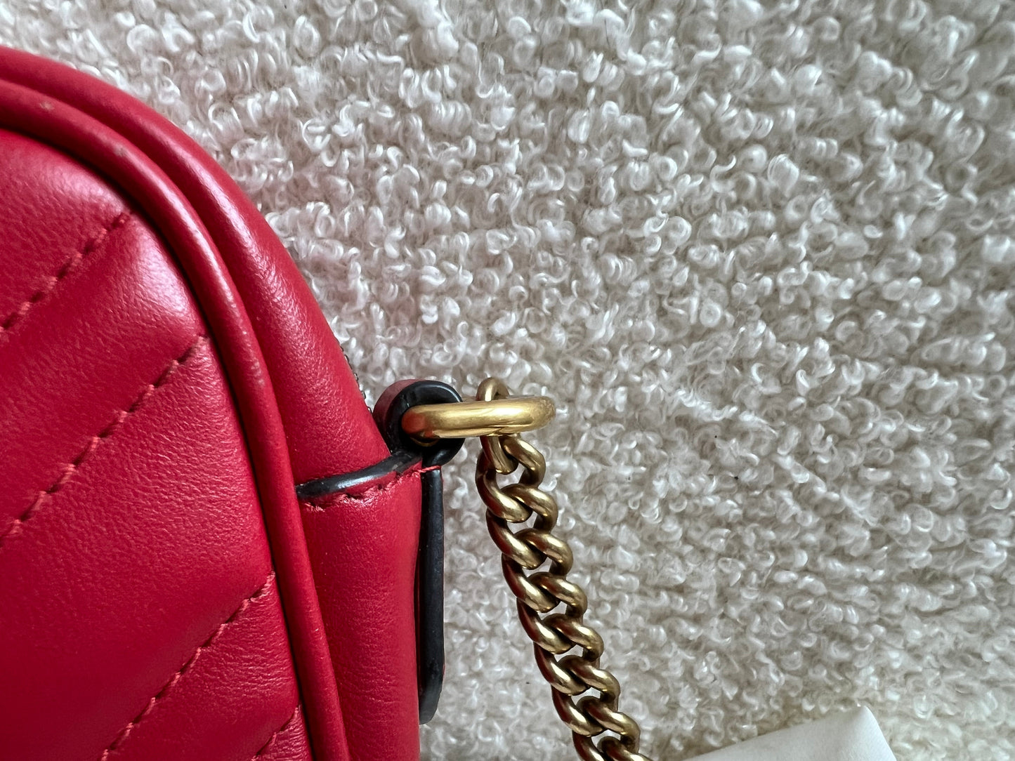 Gucci GG Hibiscus Red Marmont Mini Shoulder Bag (RRP £1220)