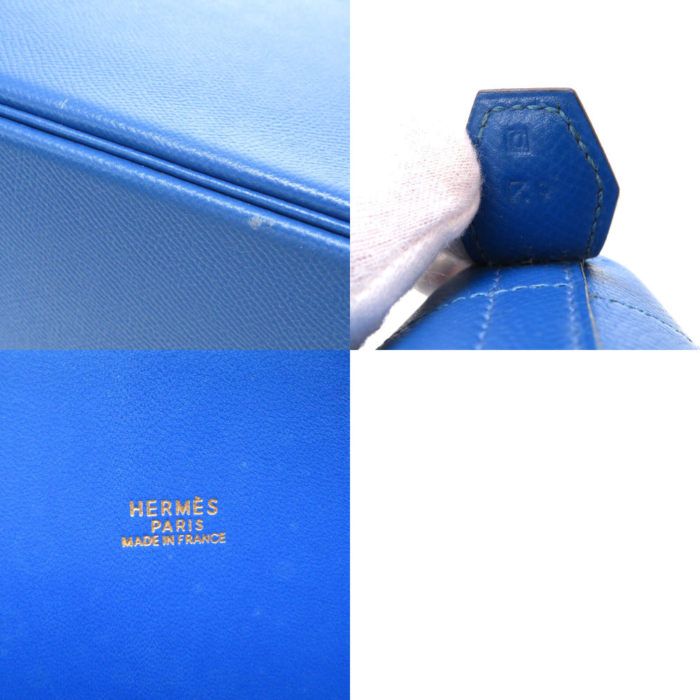 HERMES Handbag Courchevel Blue france Bored 35