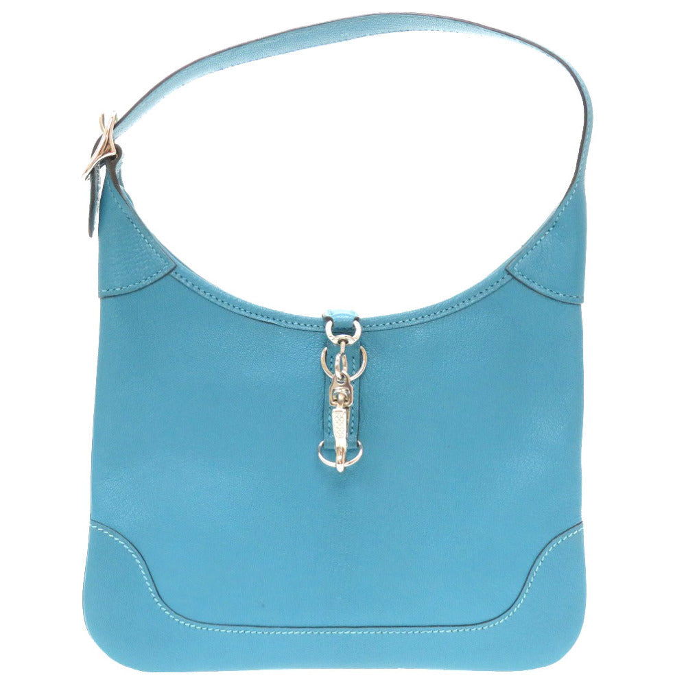 HERMES Shoulder Bag Shave Turquoise Trim 24 Women Used