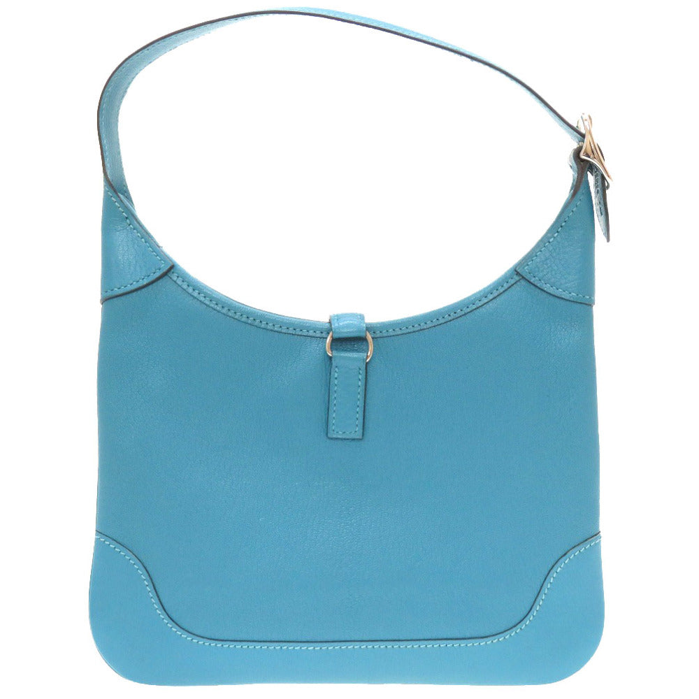HERMES Shoulder Bag Shave Turquoise Trim 24 Women Used