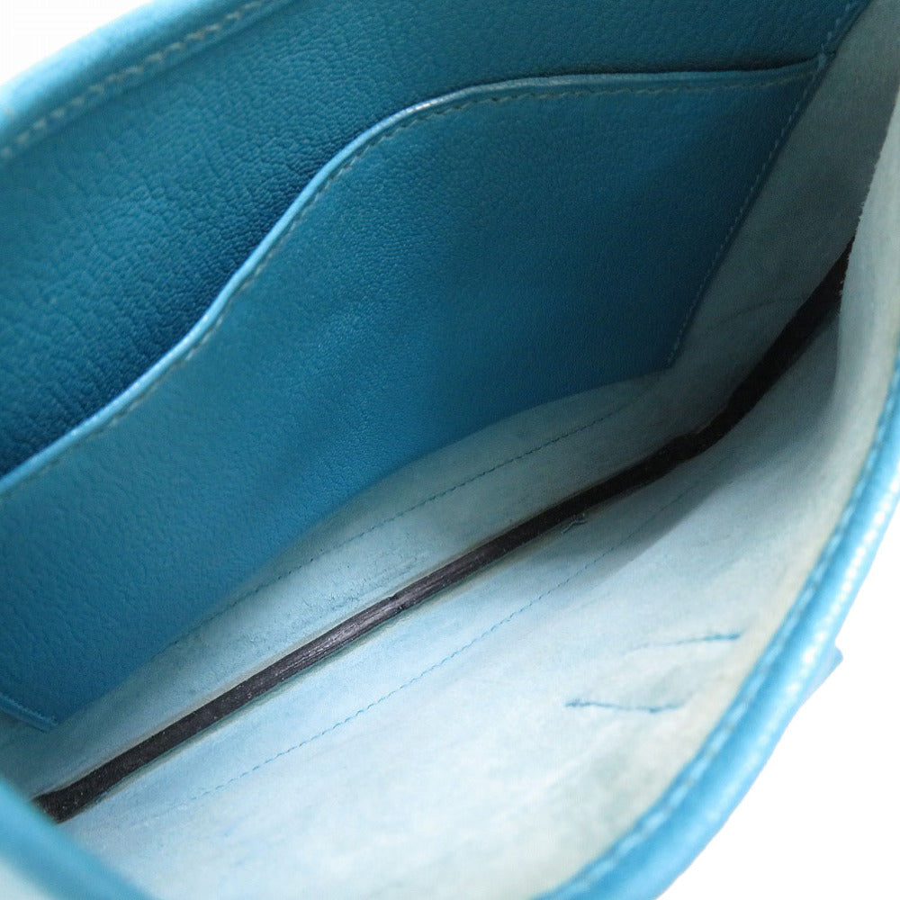 HERMES Shoulder Bag Shave Turquoise Trim 24 Women Used