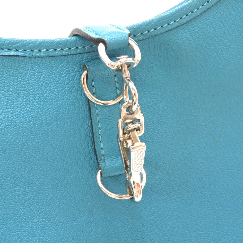HERMES Shoulder Bag Shave Turquoise Trim 24 Women Used