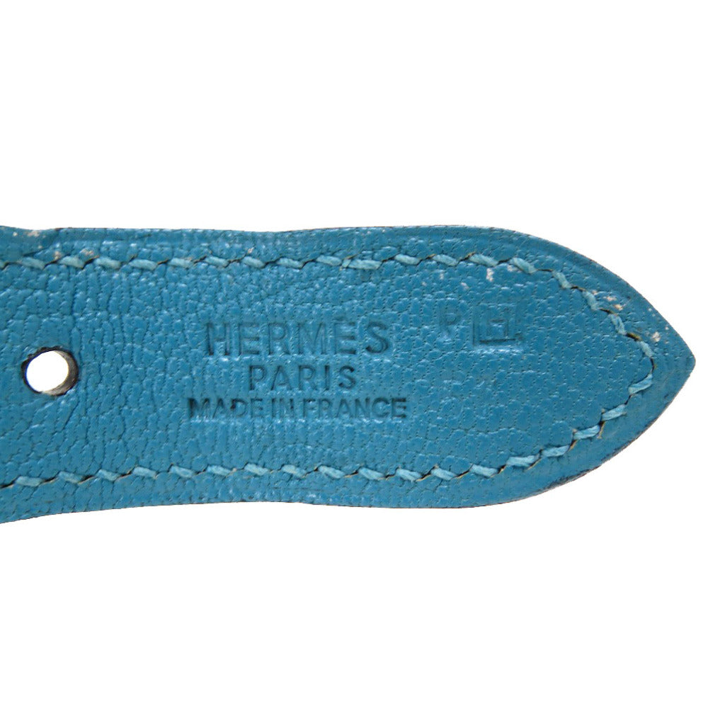 HERMES Shoulder Bag Shave Turquoise Trim 24 Women Used