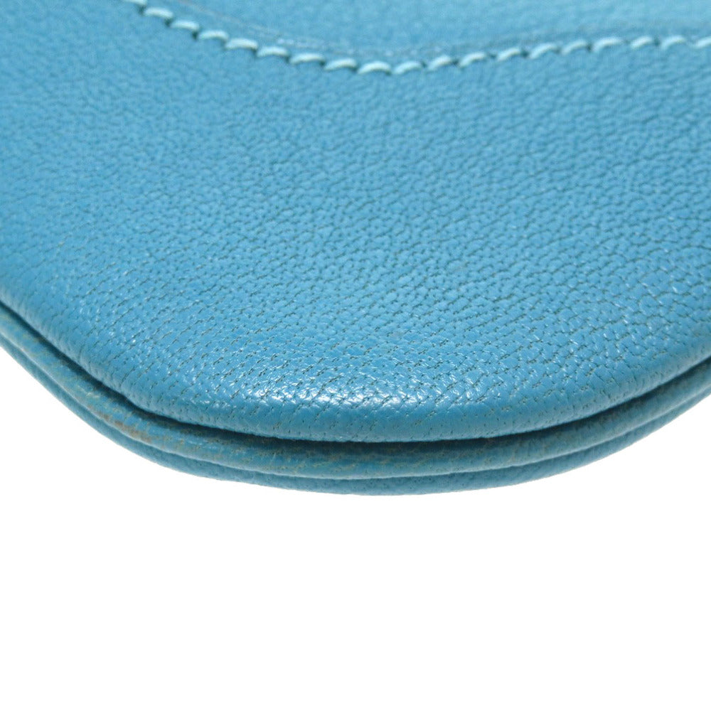 HERMES Shoulder Bag Shave Turquoise Trim 24 Women Used