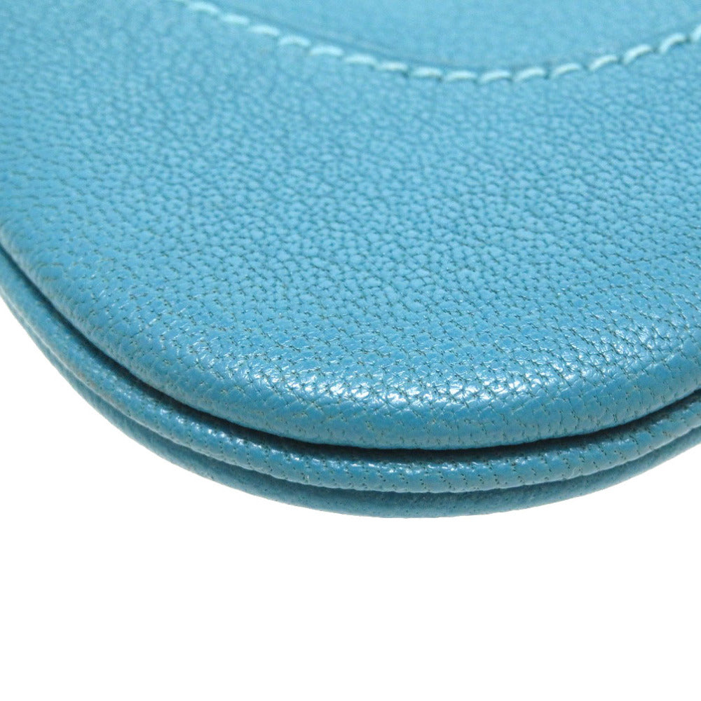 HERMES Shoulder Bag Shave Turquoise Trim 24 Women Used