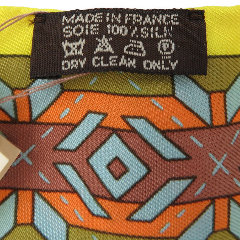 HERMES scarf silk yellow Twilly