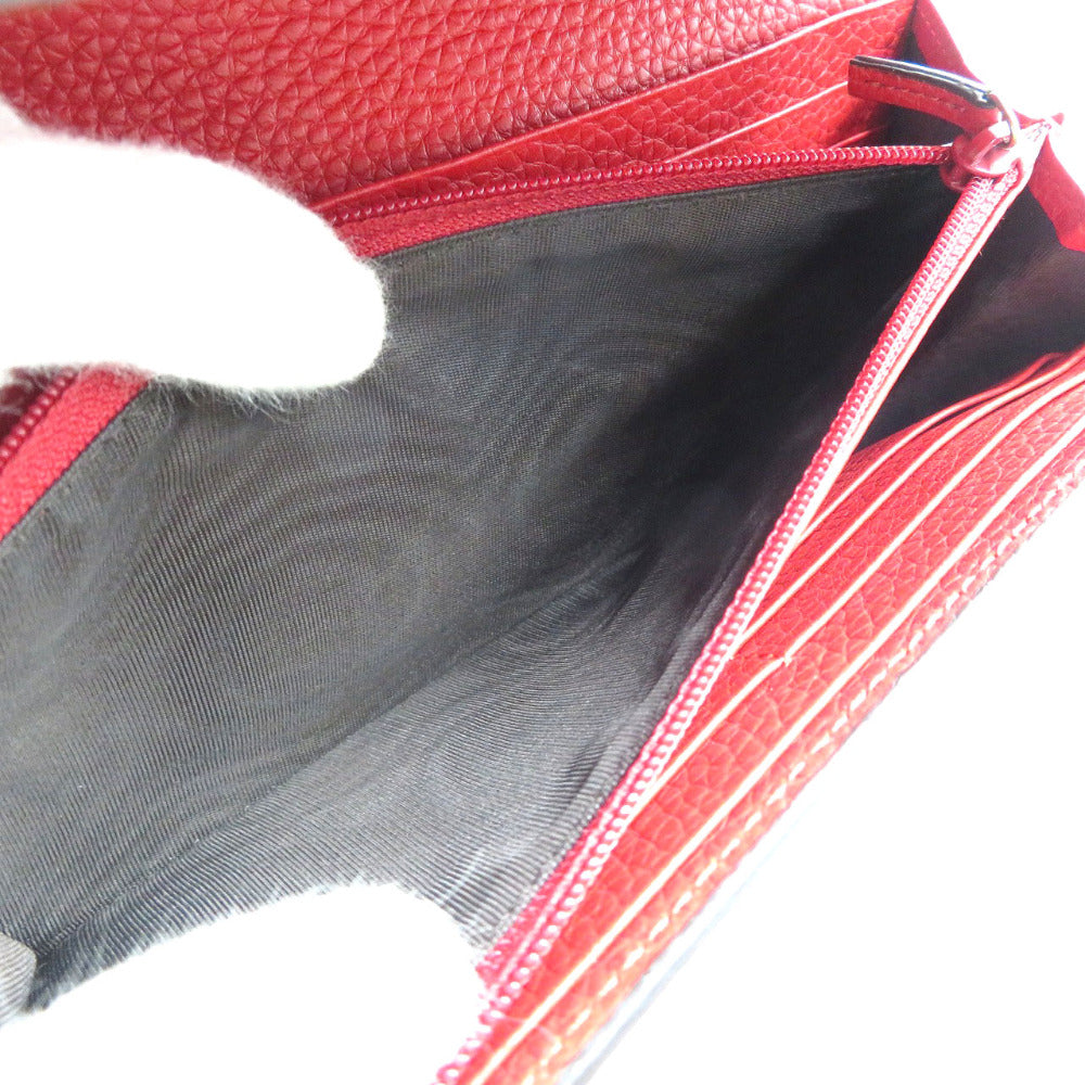 GUCCI Long Wallet Purse 453164 leather Red Animalier Continental Wallet Women Used