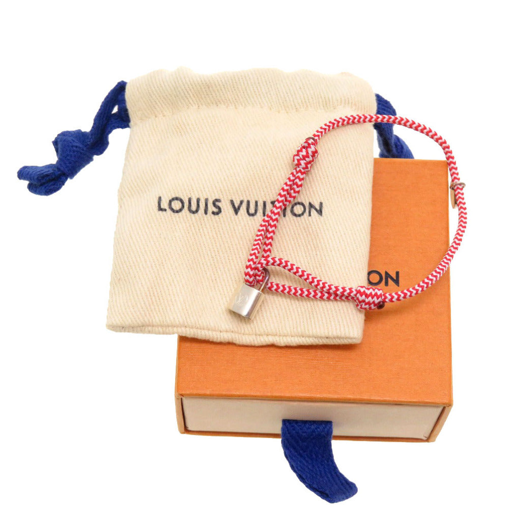 LOUIS VUITTON bracelet Q95705 Silver925, Cotton Red Cadena Brasserie Silver Lockit Sophie Turner