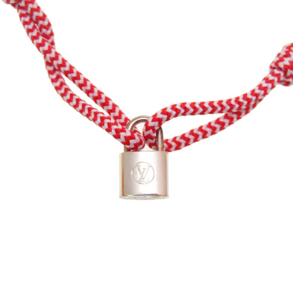 LOUIS VUITTON bracelet Q95705 Silver925, Cotton Red Cadena Brasserie Silver Lockit Sophie Turner