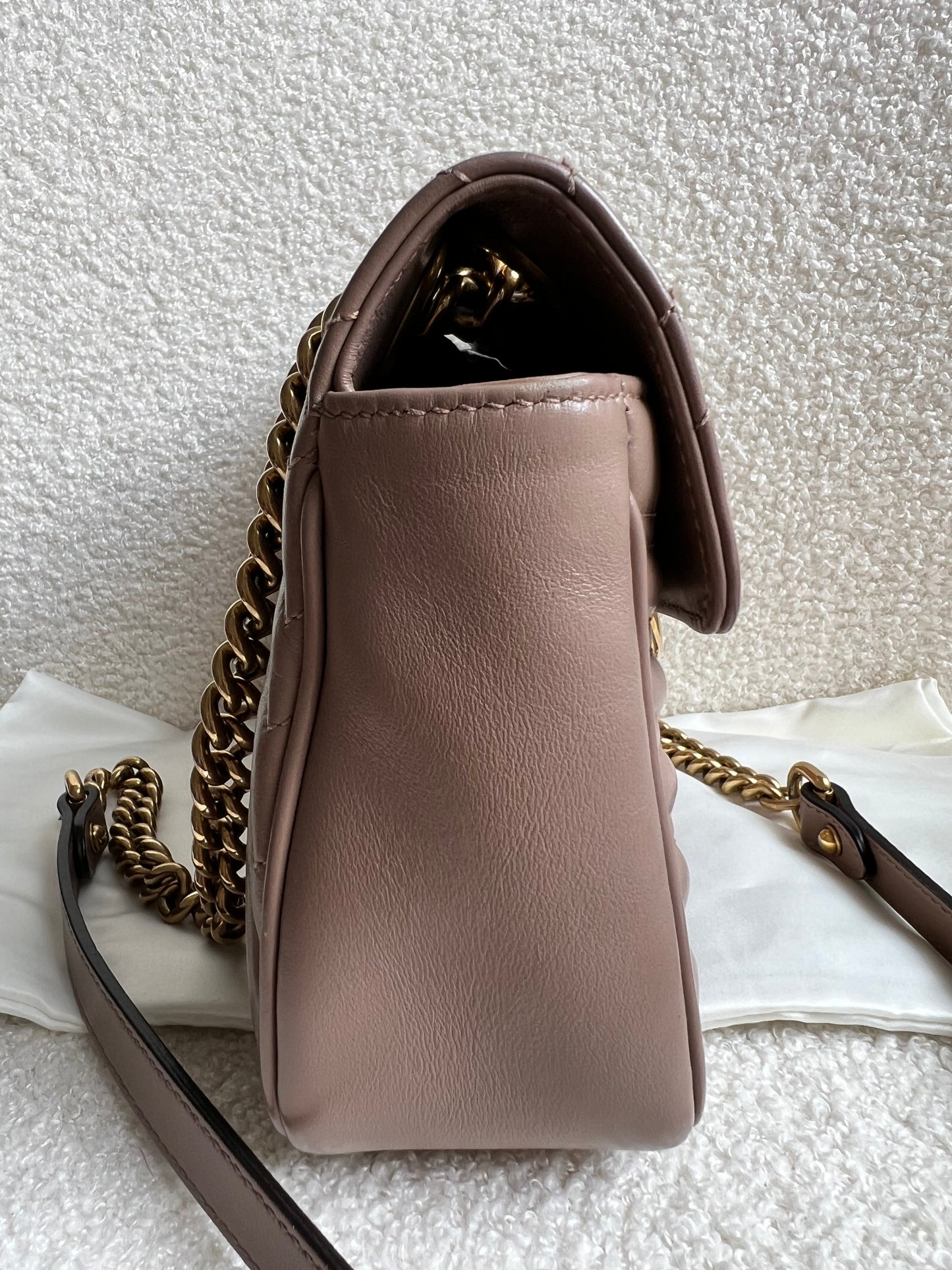 Gucci GG Dusty Pink Marmont Small Shoulder Bag (RRP £2070)