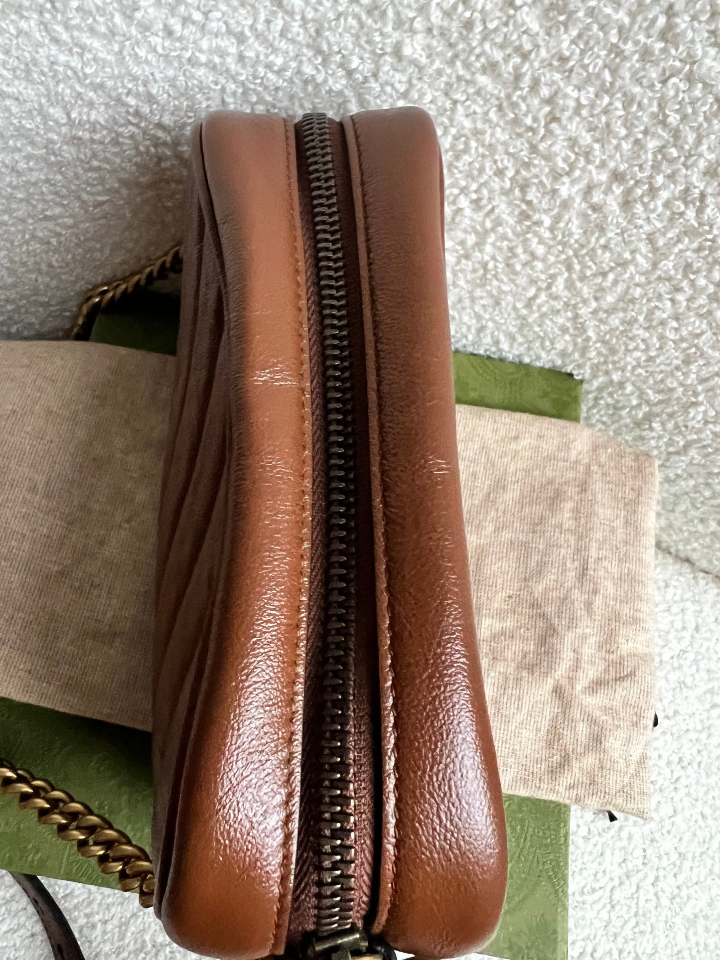 Gucci GG Brown Marmont Mini Shoulder Bag (RRP £1,360)